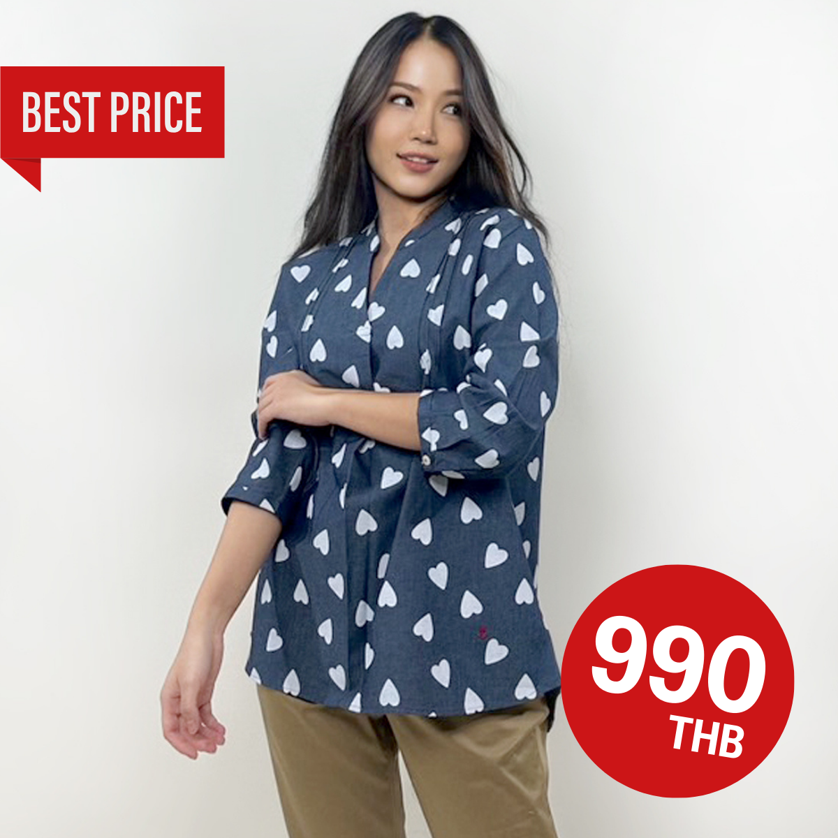 Circle Blouse Cap/Sl Navy